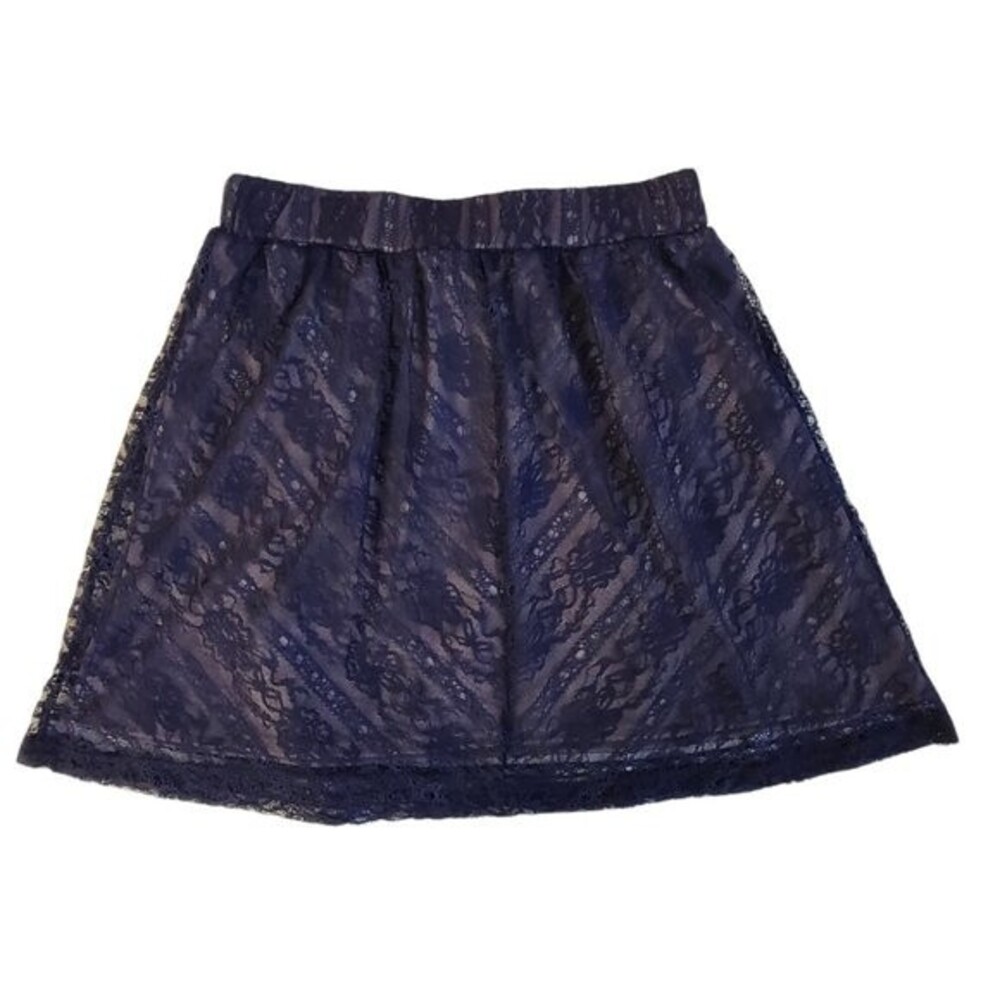 dELiA*s navy all over lace skirt sz S